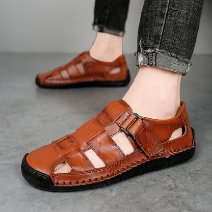 Handmade Stitching Leather Casual Beach Men's Sandals Infinite Avenue