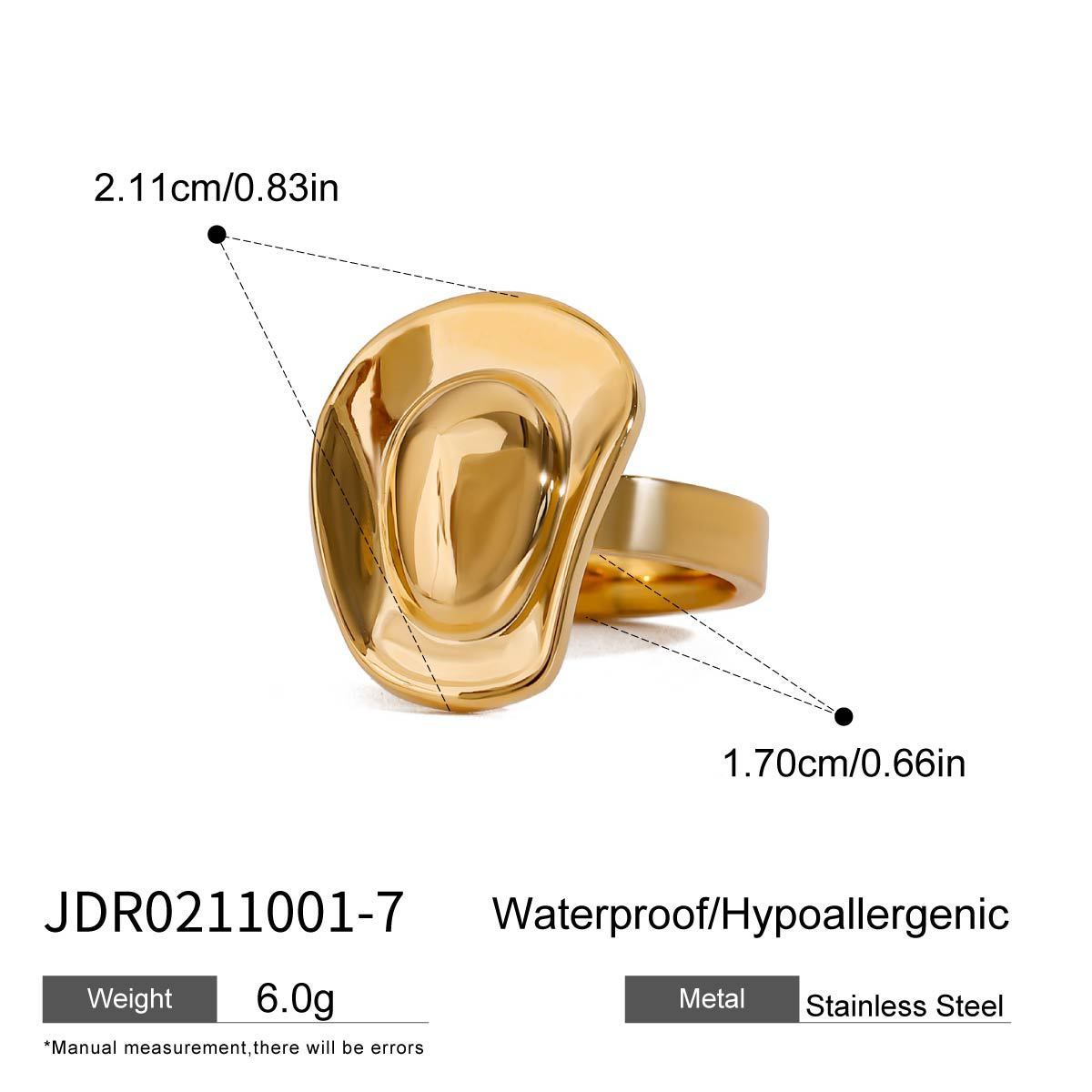 Stainless Steel Glossy Cowboy Hat Ring JDR02110017 Infinite Avenue