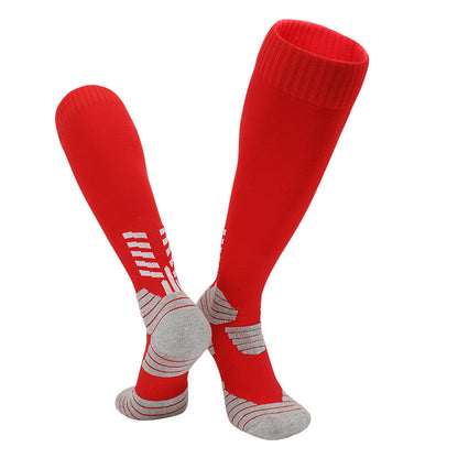 Men's High Non-Slip Soccer Training Socks Red Infinite Avenue