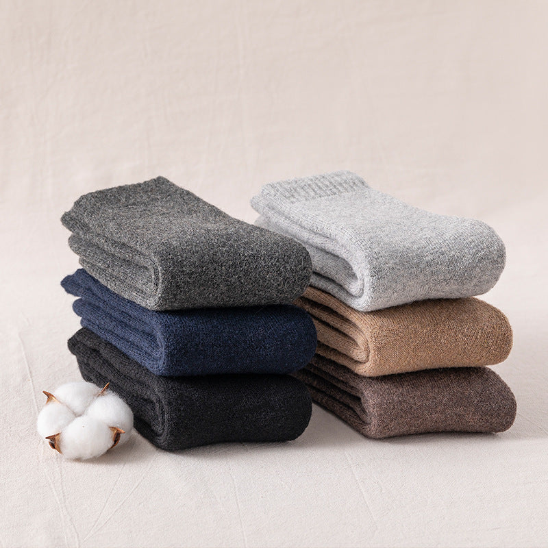 Men's Fleece-Lined Wool Socks – Winter Warmth Infinite Avenue