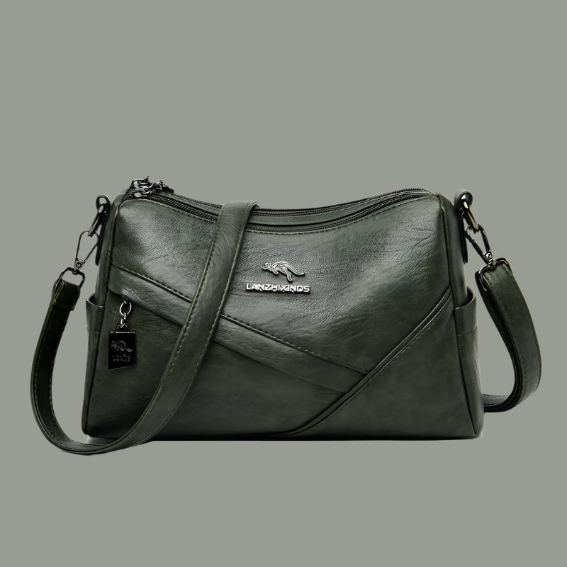 New Soft Leather Shoulder Bag – Large-Capacity Crossbody Green Infinite Avenue