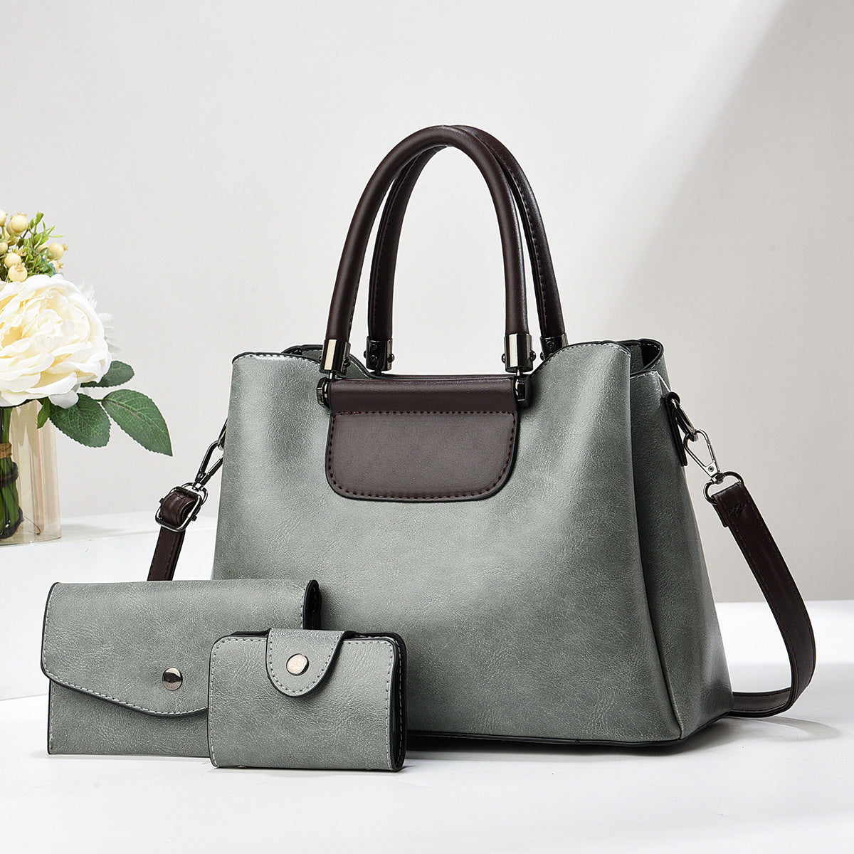 Bag Women's New Autumn And Winter Elegant Mother Bag Handbag Capacity High Sense Women's Bag Green Infinite Avenue