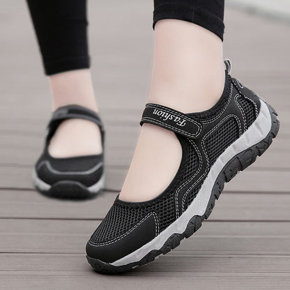 Summer Walking Women's Breathable Middle-aged Shoes Soft Bottom Non-slip Infinite Avenue