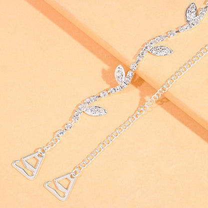 Women's Leaf Rhinestone Shoulder Chain Infinite Avenue