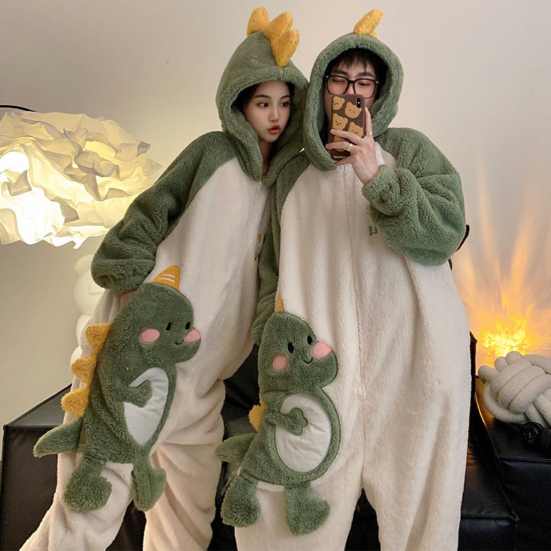 Cute Cartoon One-Piece Pajamas – Plush Winter Home Wear Color8803 Infinite Avenue