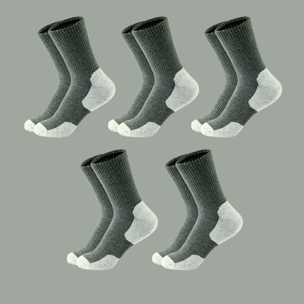 Men's Mid-Calf Socks – Sweat-Absorbing & Deodorant Dark Gray Average Size 39 to 45 Infinite Avenue