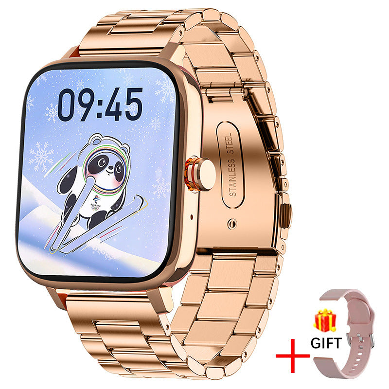 Smart Sports Watch Sleep Health Monitoring Running Waterproof Lightweight Bracelet Steel Belt Rose Gold Infinite Avenue