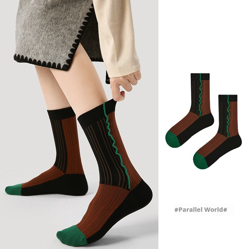 Vintage Court Style Mid-Length Socks Parallel World Average Size Infinite Avenue