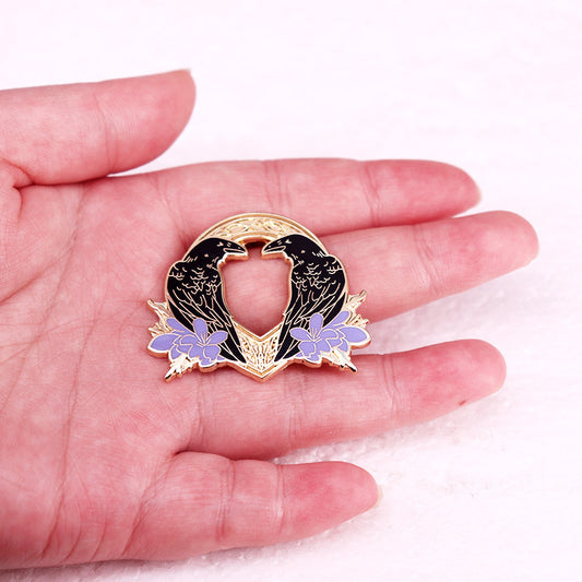 Personality Trendy Copper Crow Brooch Badge Accessories Infinite Avenue