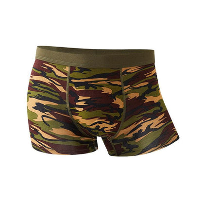 Camouflage Men’s Breathable Modal Boxers - Mid-Waist Printed - Infinite Avenue