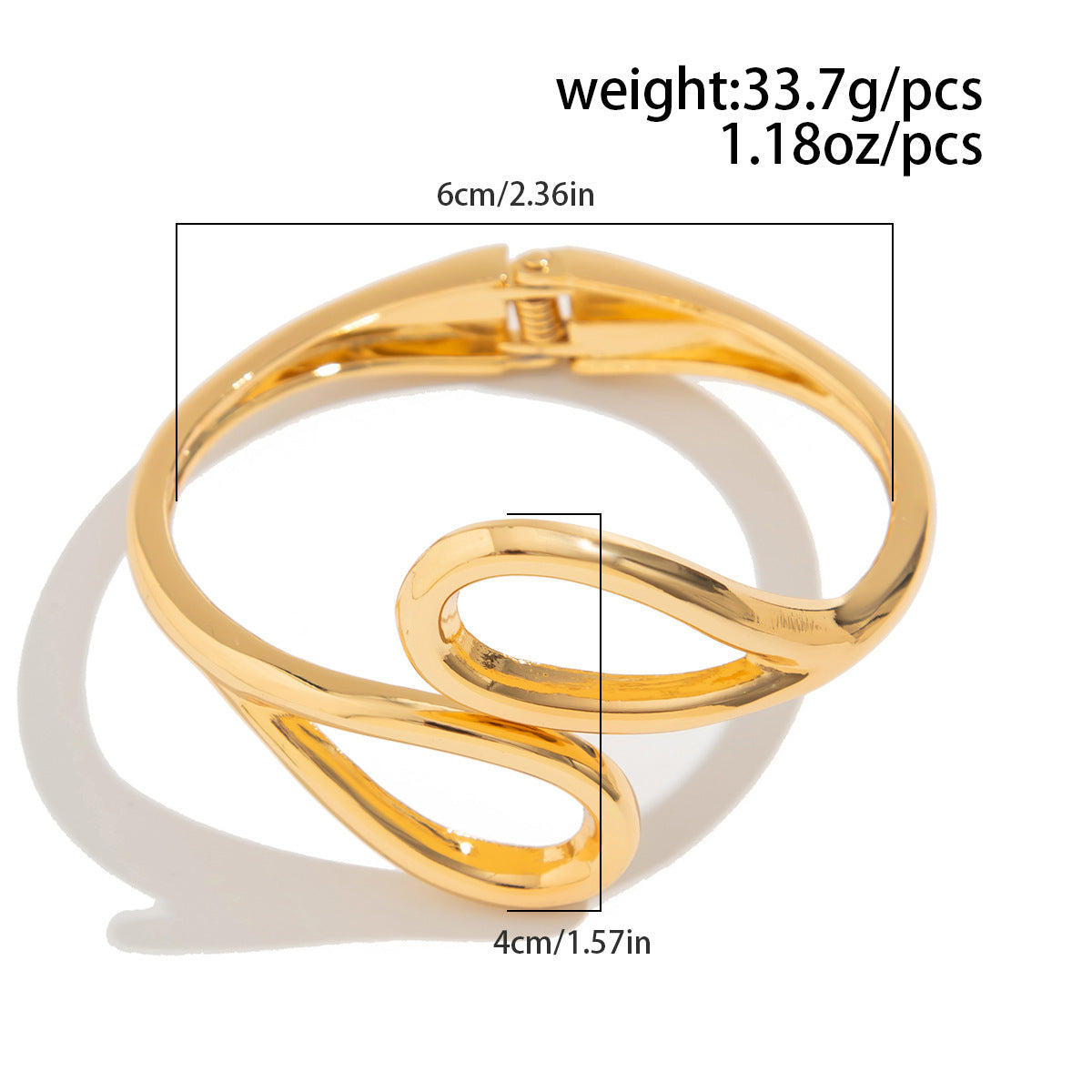 Metal Irregular Glossy Spring Bracelet Suit 02 Bracelet Gold 2764 Infinite Avenue