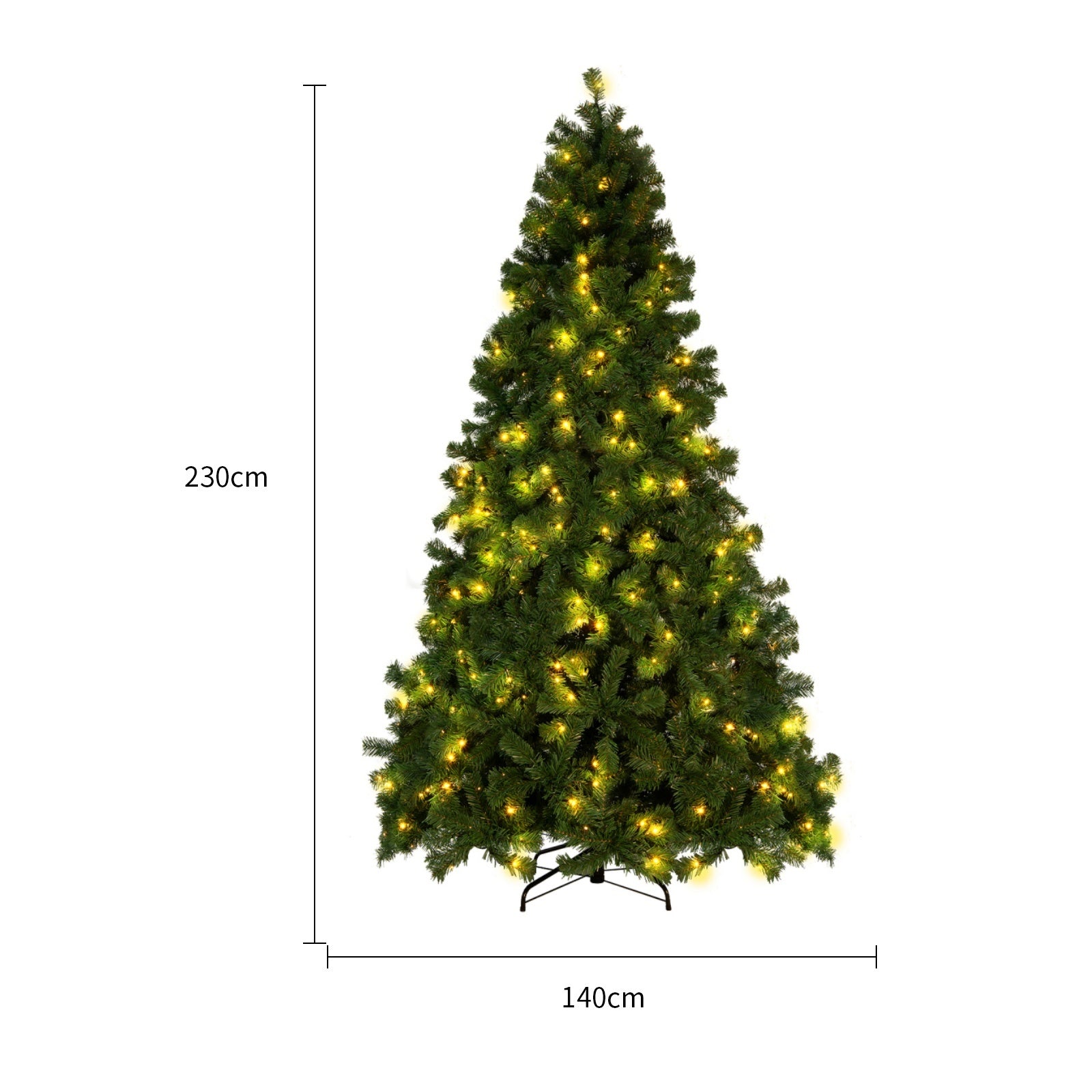 Snow-Covered PVC Cedar Christmas Tree – Holiday Decor Green230CM Infinite Avenue