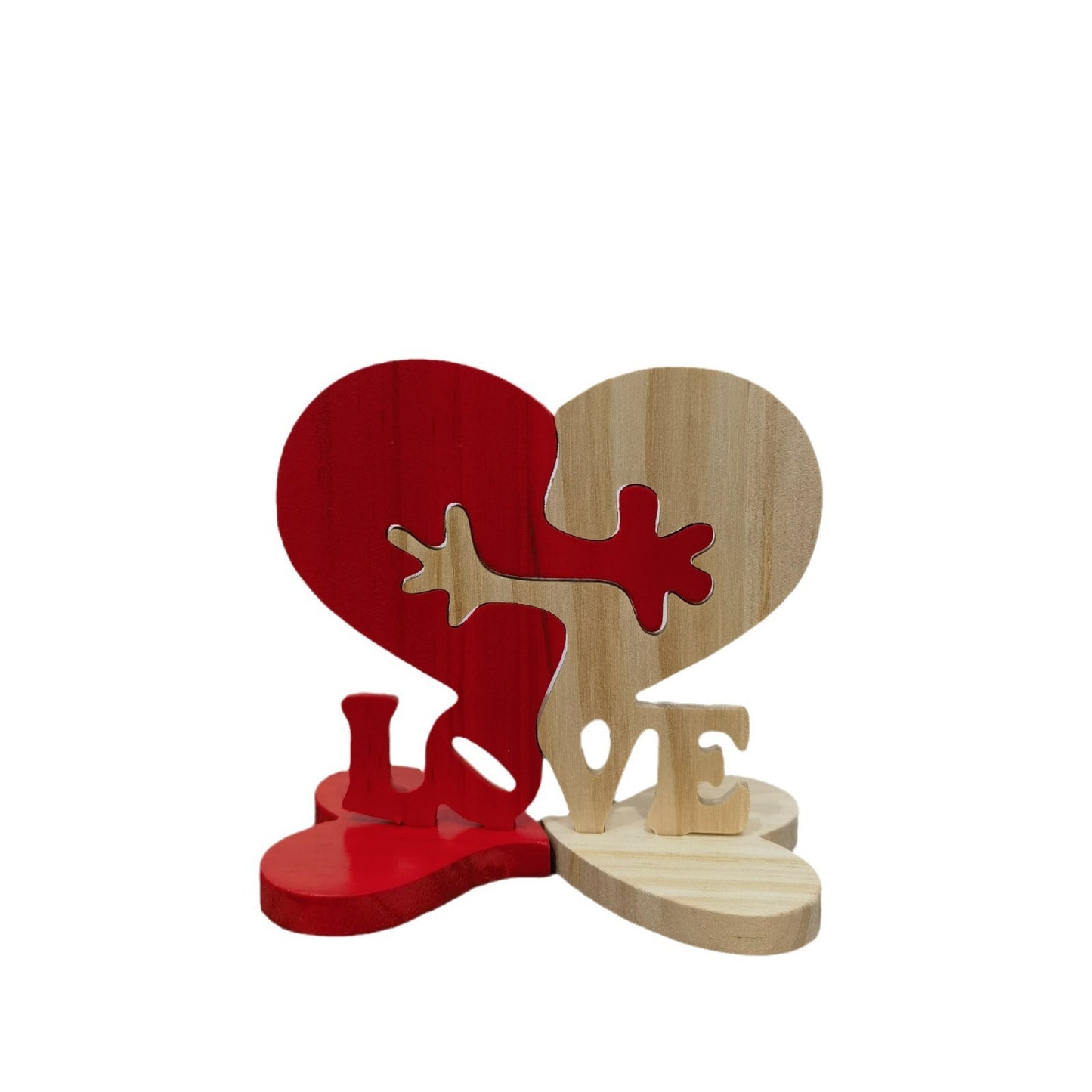 Heart-shaped Wooden Decoration Valentine's Day Gift Infinite Avenue