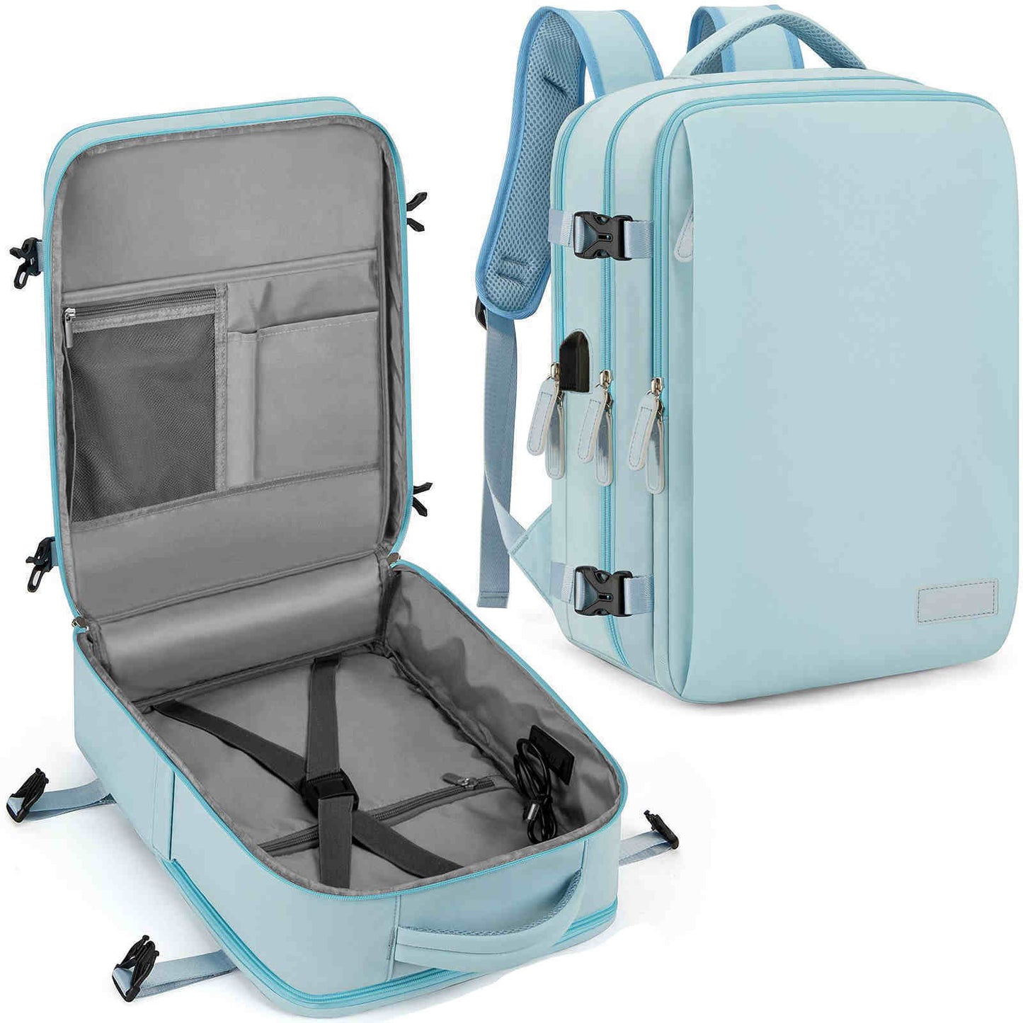 Versatile Backpack For Girls' Storage 2268 Light Blue Upgraded Editi Infinite Avenue