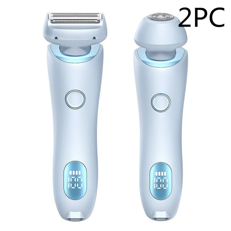 2-in-1 USB Rechargeable Epilator & Trimmer – Women’s Body Shaver Blue 2PC USB Infinite Avenue