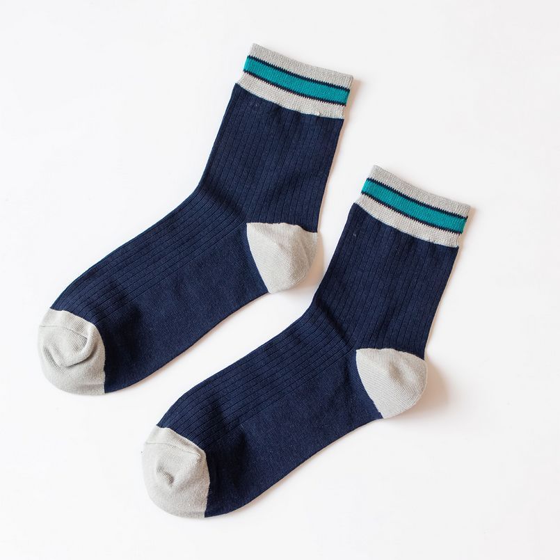 Running Rivers And Lakes Stall Product Model Cheap Cotton Socks 04 Navy Blue Infinite Avenue