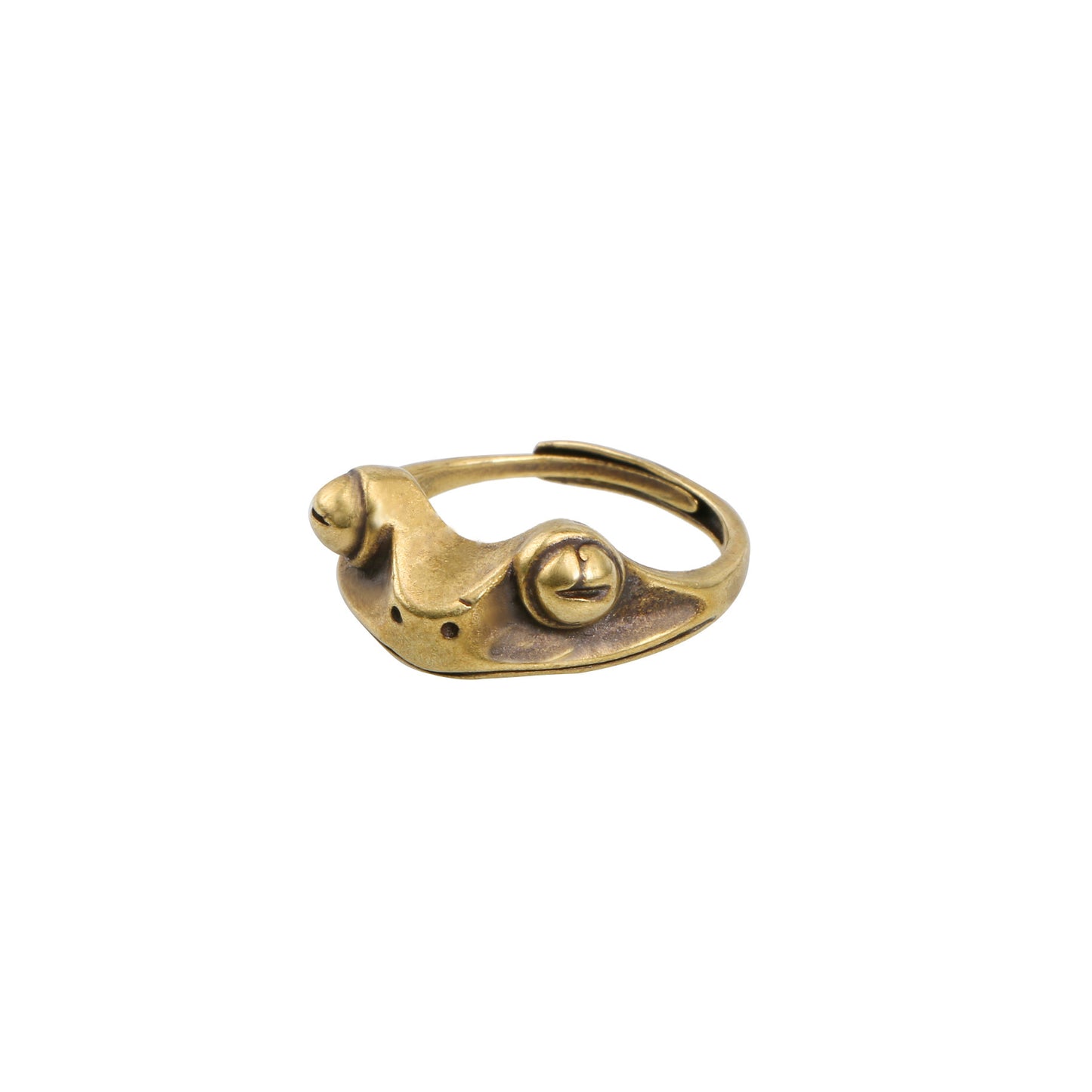 Bronze Engraving Golden Toad Creative Ring Infinite Avenue