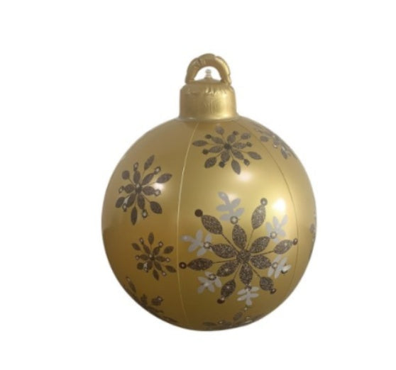 60CM Inflatable PVC Christmas Ball – Outdoor Tree Ornament Hard yellow 1PC 60cm Infinite Avenue