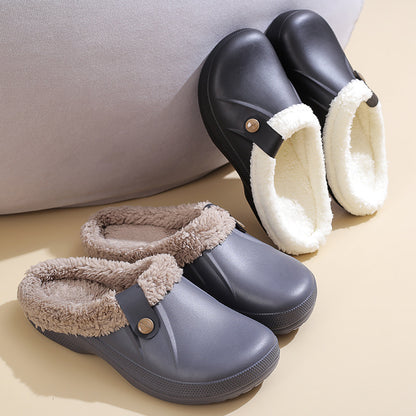 Female Plus Size Fleece-lined Home Cotton Slippers Infinite Avenue