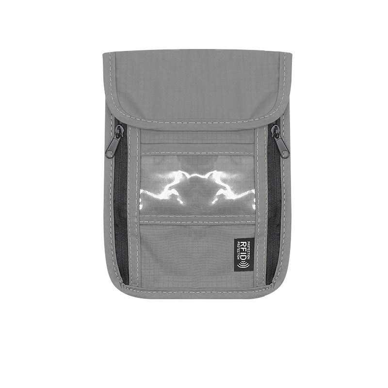 Anti-Theft Card Storage Bag – RFID Blocking, Multiple Slots Pvc Gray Infinite Avenue