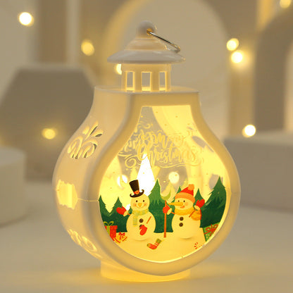 Romantic Christmas Candle Lamp Ornaments Snowman Infinite Avenue