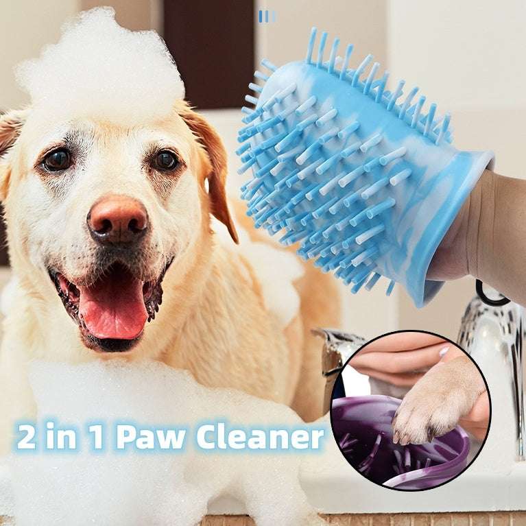 2 In 1 Dog Paw Cleaner Cup Soft Pet Dog Foot Cleaning Washer Brush Cup Portable Pet Foot Washer Paw Clean Brush Foot Cleaning Bucket Pet Products Infinite Avenue