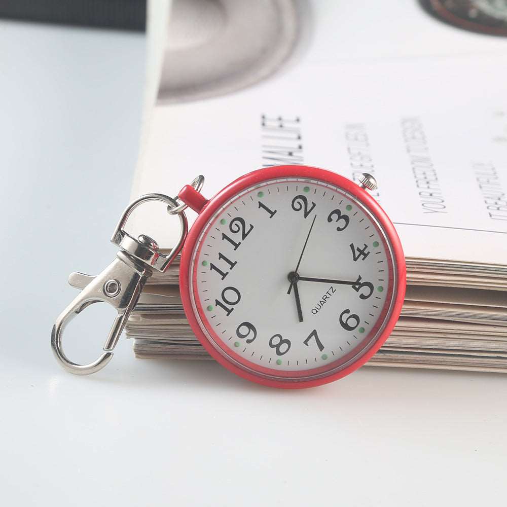 Clear Numbers Luminous Watch Keychain Pocket Watch Bright Red Infinite Avenue