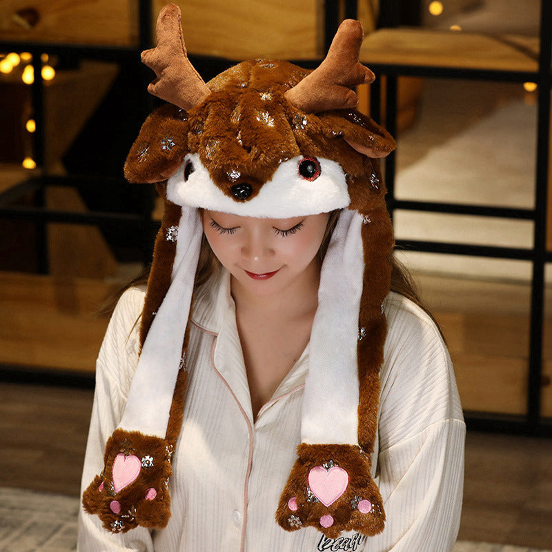 Movable Christmas Hat – Cute Santa, Snowman & Elk New Snowflake Elk 60cm Christmas Hat Infinite Avenue