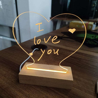 Creative Note Board Creative Led Night Light USB Message Board Holiday Light With Pen Gift For Children Girlfriend Decoration Night Lamp Infinite Avenue