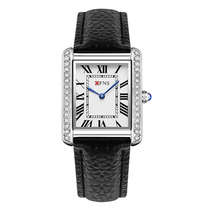 Retro Diamond Inlaid High-end Women's Quartz Watch Couple Black Mens style Infinite Avenue