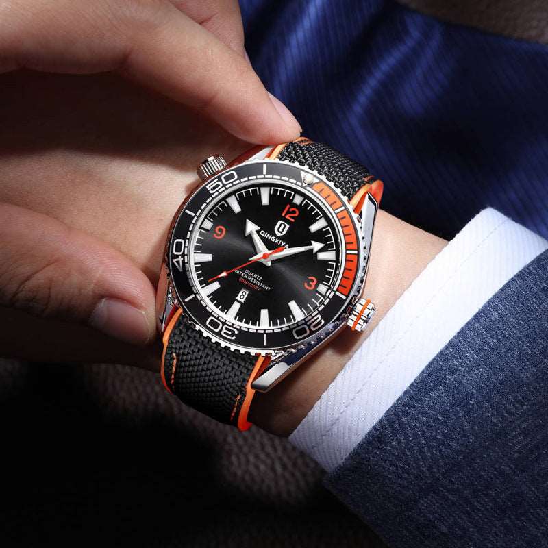 Sports Quartz Watch Men's Silicone Strap Waterproof Calendar Fashion Infinite Avenue