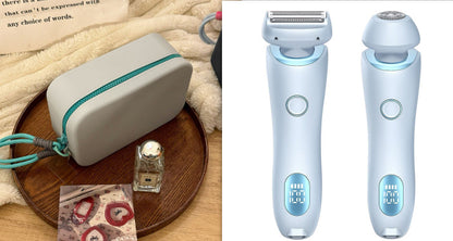 2-in-1 USB Rechargeable Epilator & Trimmer – Women’s Body Shaver Blue and Lake Green set USB Infinite Avenue