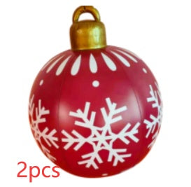 60CM Inflatable PVC Christmas Ball – Outdoor Tree Ornament Purple 2PCS 60cm Infinite Avenue