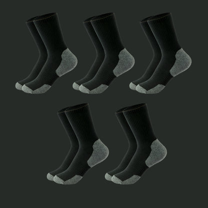 Men's Mid-Calf Socks – Sweat-Absorbing & Deodorant Black Average Size 39 to 45 Infinite Avenue