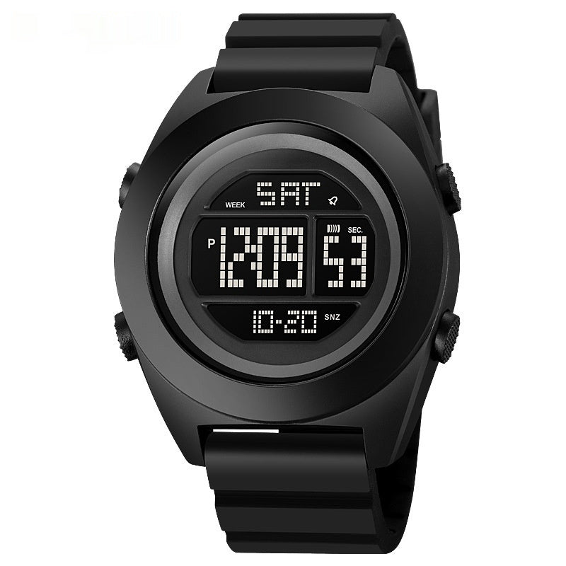 Outdoor Fashion Waterproof Multifunctional Sports Student Electronic Watch Black Black Machine Infinite Avenue