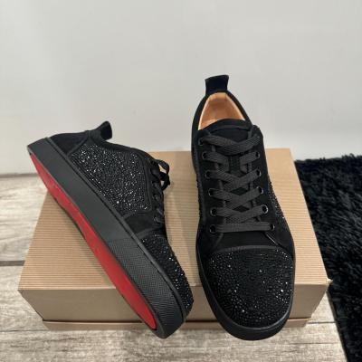 Men's Rhinestone Red Bottom Low-top Comfortable Breathable Fashion Sneakers Infinite Avenue