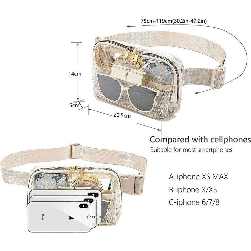 Female Minimalist Casual Transparent Waist Bag Infinite Avenue