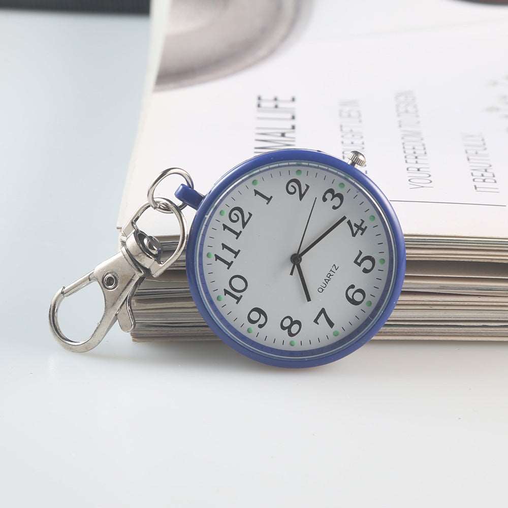 Clear Numbers Luminous Watch Keychain Pocket Watch Dark Blue Infinite Avenue