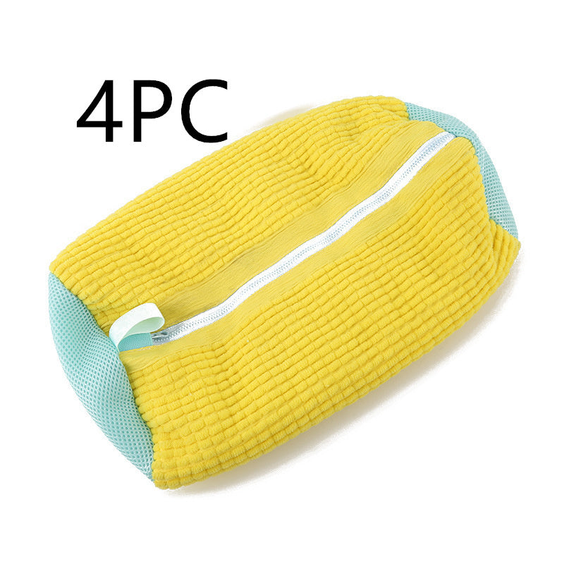 Reusable Zippered Shoe Laundry Bag – For Sneakers & Tennis Shoes Yellow 39x19CM 4PCS Infinite Avenue