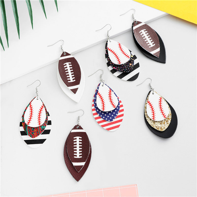 Multi-layer Matching Fashionable All-match Leather Earrings Infinite Avenue