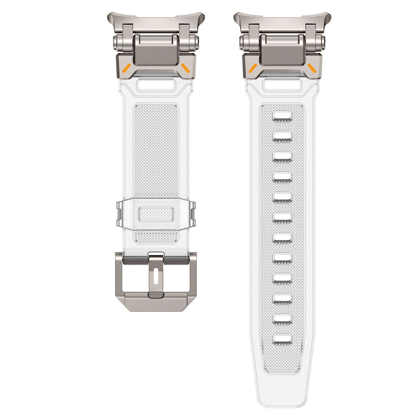 Applicable To 7 Generation Ultra Watch Mecha Style TPU Silicone Explorer Strap Titanium Transparent Infinite Avenue