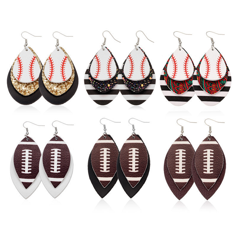 Multi-layer Matching Fashionable All-match Leather Earrings Infinite Avenue