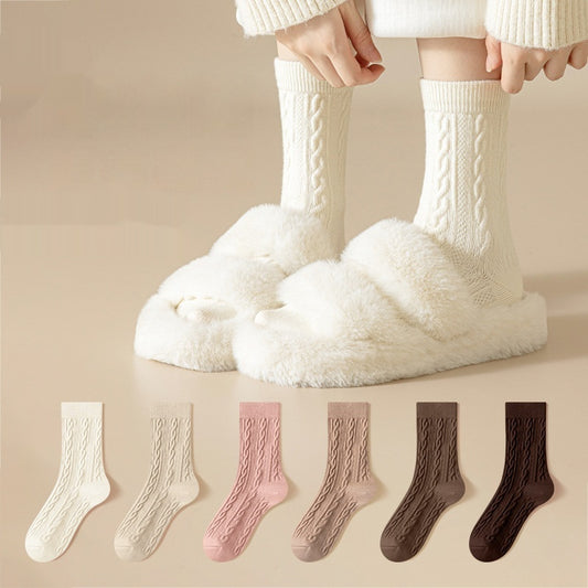 Autumn Winter Thickened Mid-Calf Cotton Socks for Women Infinite Avenue