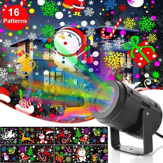 Christmas Snowflake Projector Light – LED Rotating Decor Infinite Avenue