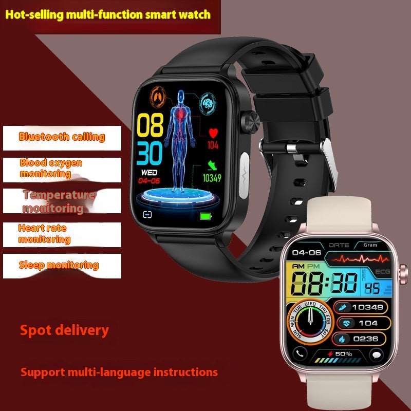 New ET570 Smart Watch Bluetooth Calling ECG ECG Function Non-invasive Blood Glucose Real Blood Oxygen Bracelet Infinite Avenue