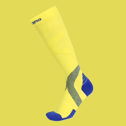 Unisex Long Sports Compression Socks – Outdoor High-Top Terry Yellow Infinite Avenue