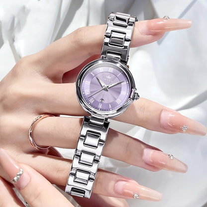 Scale Quartz Luminous Waterproof Sheet Calendar Women's Watch This Purple Infinite Avenue