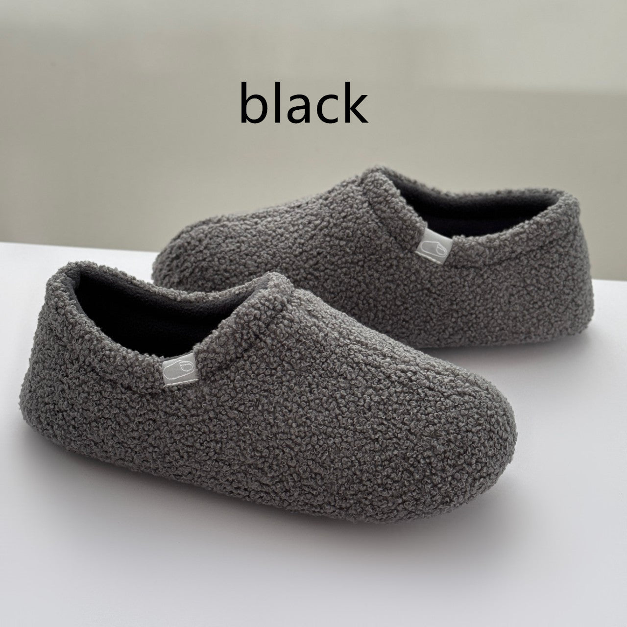 Women's Plush Memory Foam Loafers Polar Fleece Black Infinite Avenue