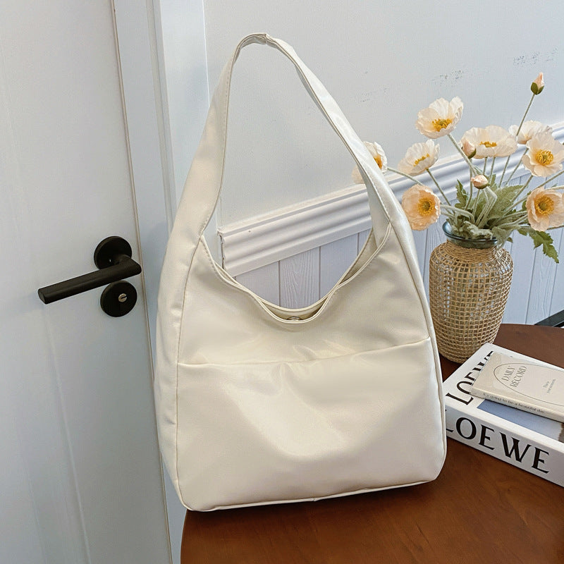 Autumn Winter Simple Commute Shoulder Bag White Infinite Avenue