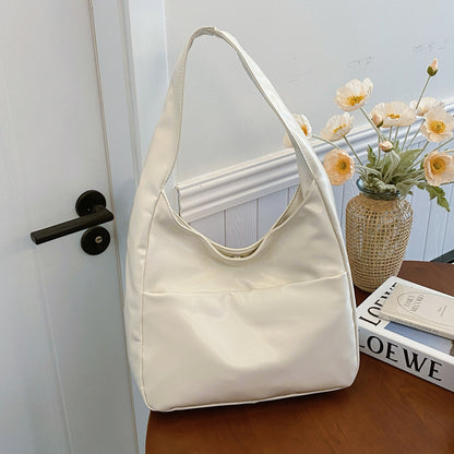 Autumn And Winter New Simple Commute Underarm Shoulder Bag Beige Infinite Avenue